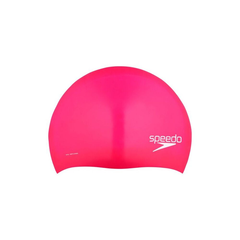 Speedo Unisex Adult Silicone Long Hair Swim Cap Pink